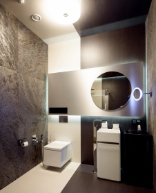 Фото интерьера санузла офиса в современном стиле