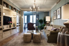 Фото интерьера гостиной квартиры в стиле фьюжн