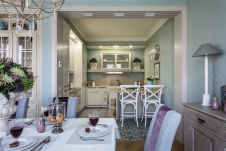 Фото интерьера столовой квартиры в стиле фьюжн