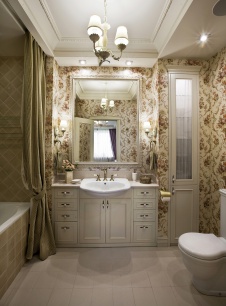 Фото интерьера санузла квартиры в стиле неоклассика