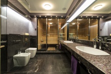 Фото интерьера санузла квартиры в современном стиле Фото интерьера сауны квартиры в современном стиле