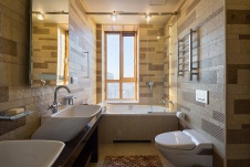 Фото интерьера ванной квартиры в стиле минимализм