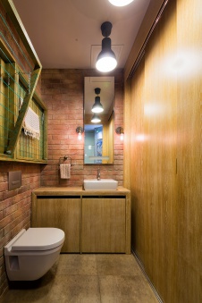 Фото интерьера гостевого санузла квартиры в стиле минимализм