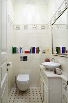 Фото интерьера санузла квартиры в стиле неоклассика