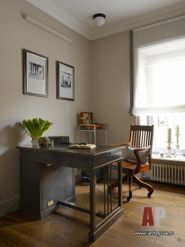 Фото интерьера кабинета небольшой квартиры в американском стиле