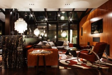 Фото интерьера зоны отдыха квартиры в стиле ар-деко