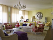 Фото интерьера гостиной квартиры в стиле фьюжн