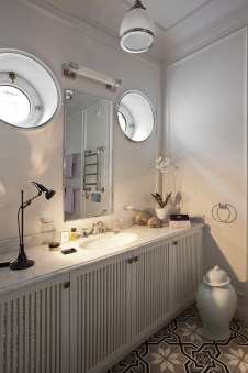 Фото интерьера санузла квартиры в стиле ар-деко