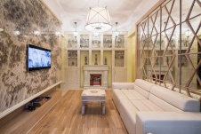 Фото интерьера гостиной квартиры в современном стиле