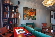 Фото интерьера кабинета небольшой квартиры в стиле фьюжн