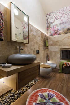 Фото интерьера санузла дома в стиле неоклассика