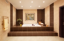 Фото интерьера ванной дома в стиле неоклассика