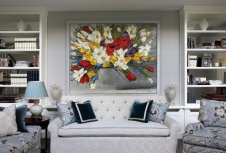 Фото интерьера гостиной дома в стиле фьюжн