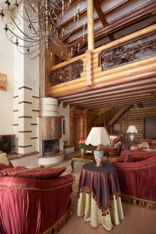 Фото интерьера камина дома в стиле неоклассика