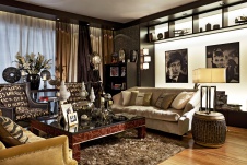 Фото интерьера гостиной квартиры в стиле фьюжн