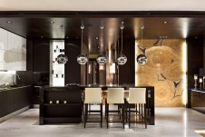 Фото интерьера столовой квартиры в стиле фьюжн