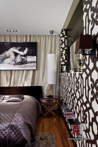 Фото интерьера спальни квартиры в американском стиле 