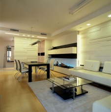 Фото интерьера гостиной квартиры в стиле минимализм