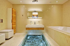 Фото интерьера ванной квартиры в стиле минимализм