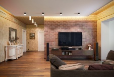 Фото интерьера зоны отдыха квартиры в стиле фьюжн