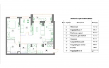 Планировки 3-х комнатной квартиры с гостиной-студией.