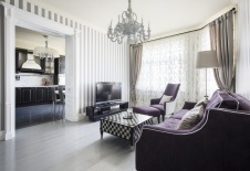 Фото интерьера гостиной небольшой квартиры в стиле ар-деко