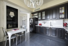 Фото интерьера столовой небольшой квартиры в стиле ар-деко