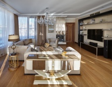 Фото интерьера зоны отдыха квартиры в стиле ар-деко