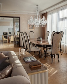 Фото интерьера столовой квартиры в стиле ар-деко