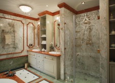 Фото интерьера санузла квартиры в классическом стиле