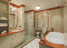 Фото интерьера ванной квартиры в классическом стиле
