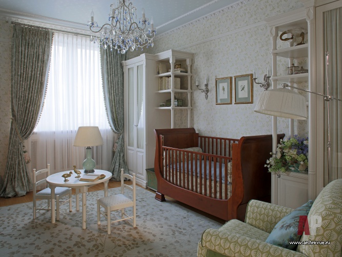 Фото интерьера детской квартиры в классическом стиле