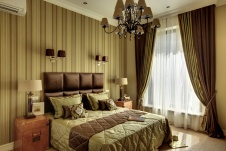 Фото интерьера спальни дома в стиле неоклассика
