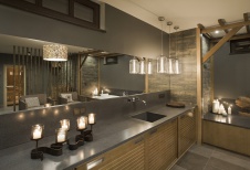 Фото интерьера кухни бани в современном стиле