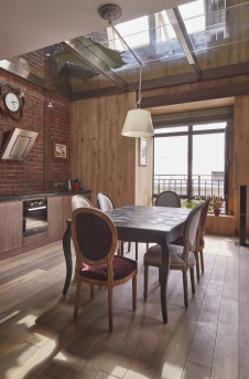 Фото интерьера столовой квартиры в современном стиле