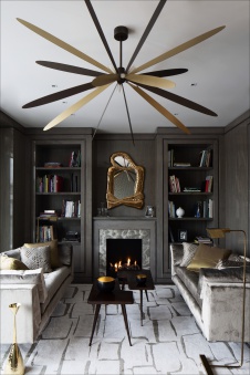 Фото интерьера каминной квартиры в современном стиле