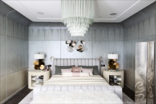 Фото интерьера спальни квартиры в современном стиле