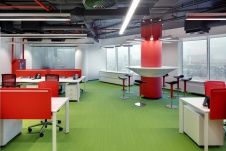 Фото интерьера рабочей зоны офиса в современном стиле