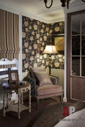 Фото интерьера спальни дома в английском стиле