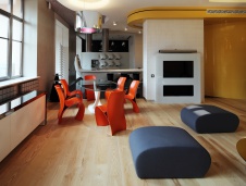 Фото интерьера зоны отдыха квартиры в современном стиле