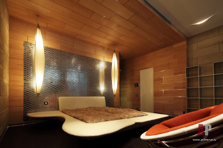 Фото интерьера спальни квартиры в стиле авангард