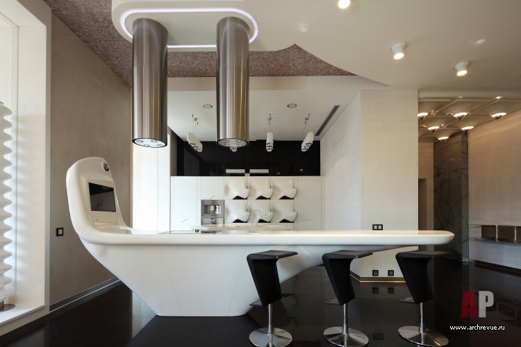 Фото интерьера кухни квартиры в стиле авангард