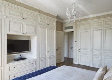 Фото интерьера спальни квартиры в стиле неоклассика