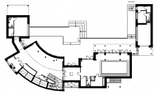 Планировка дома 620 кв. м в стиле минимализм. Первый этаж.