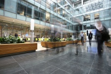 Фото интерьера входной зоны офиса в современном стиле