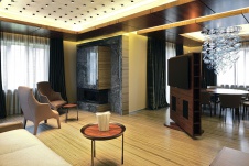 Фото интерьера гостиной дома в современном стиле