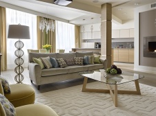 Фото интерьера гостиной квартиры в стиле фьюжн