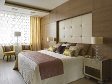 Фото интерьера спальни квартиры в стиле фьюжн