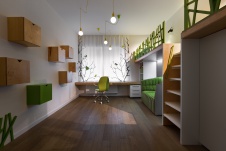 Фото интерьера детской маленького дома в стиле минимализм