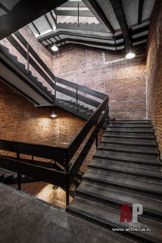 Фото интерьера лестницы офиса в стиле лофт